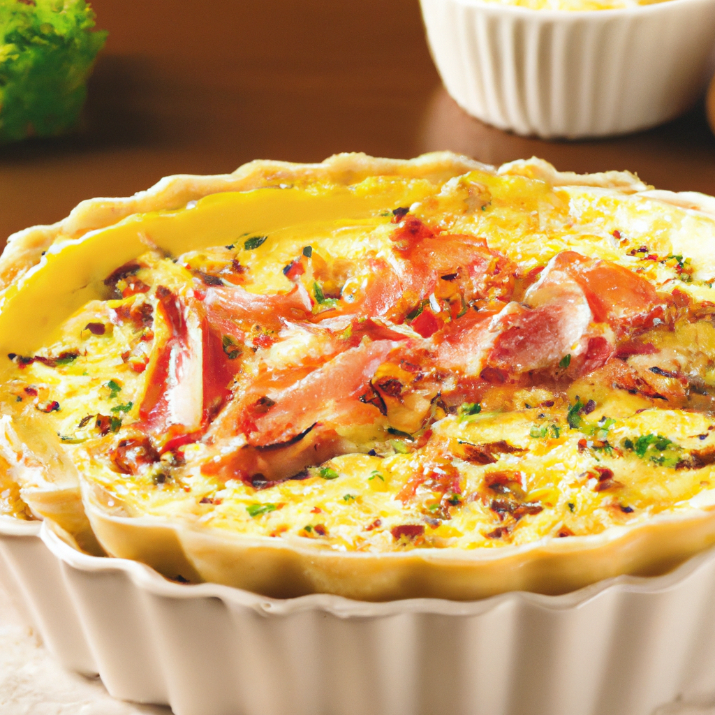 foto da receita Quiche de presunto e queijo