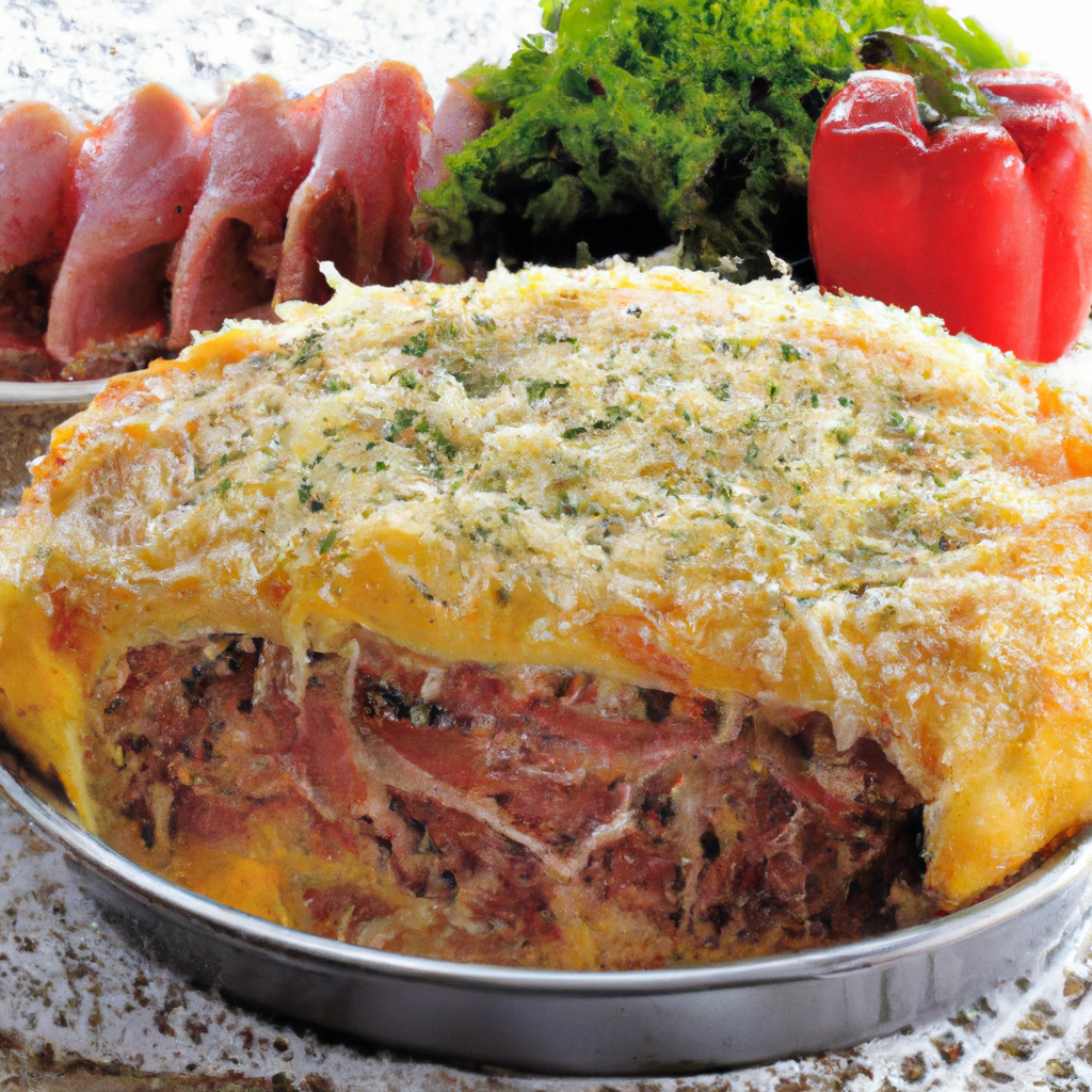 foto da receita Pastel de forno de presunto e queijo