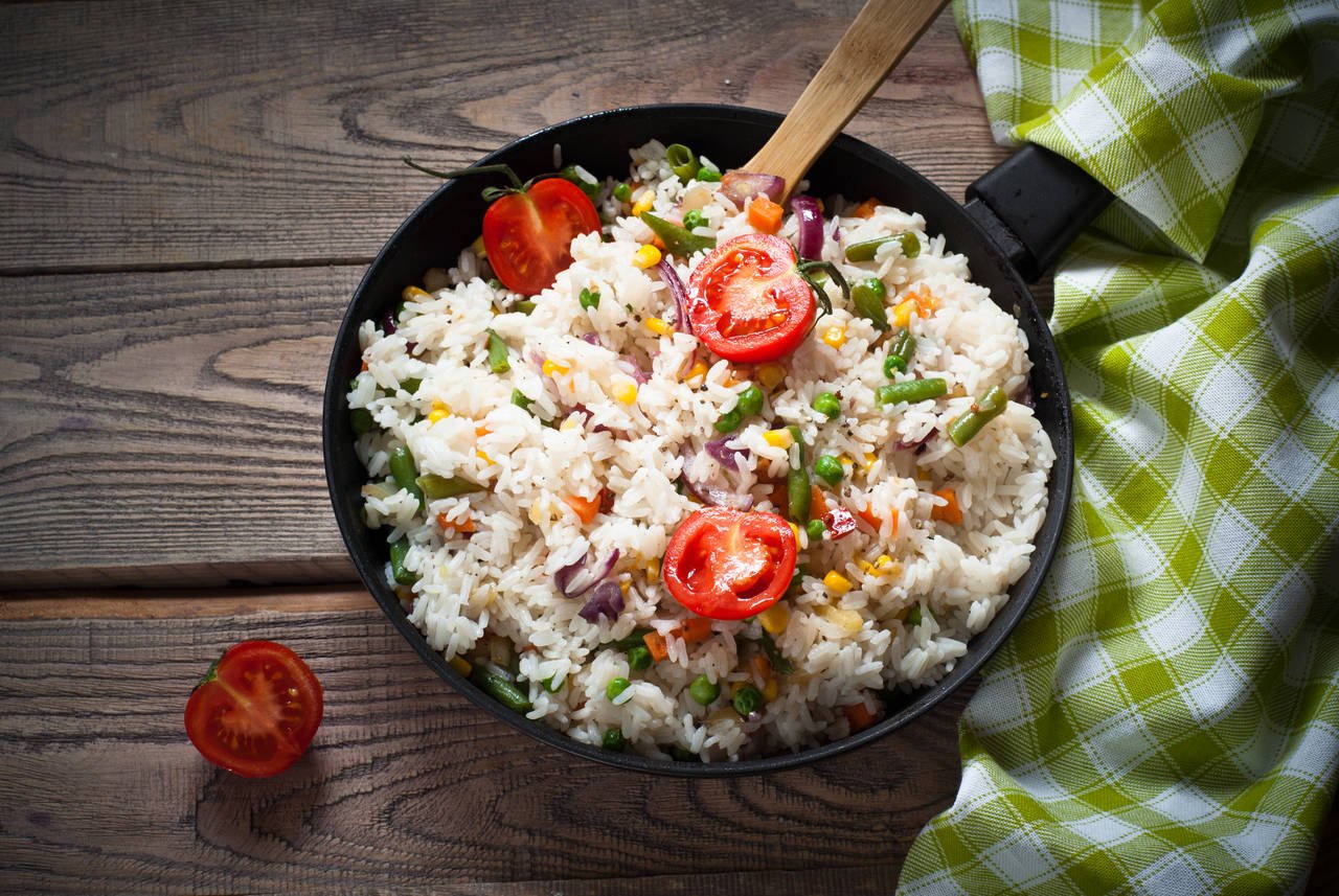 foto da receita Arroz com legumes de micro-ondas