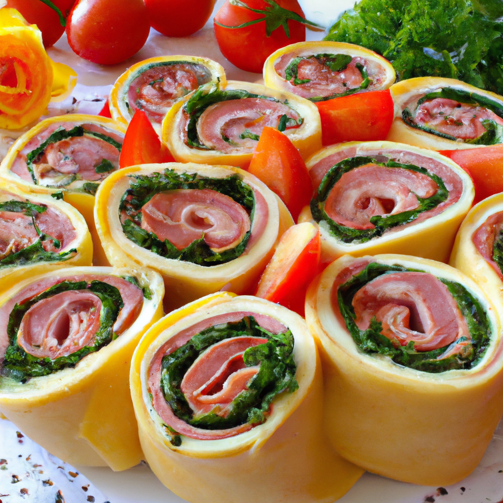 foto da receita Enroladinho de presunto,   queijo e tomate