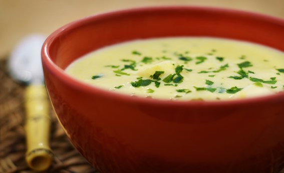 foto da receita Sopa de milho e palmito 