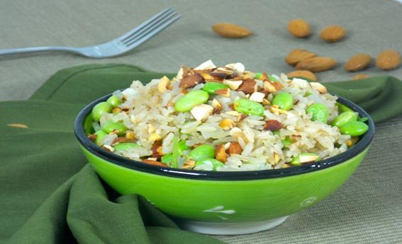 foto da receita Arroz integral com soja verde