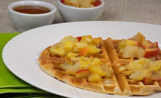 foto da receita Waffle com mix de frutas