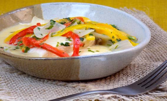 foto da receita Moqueca de cação com leite de coco