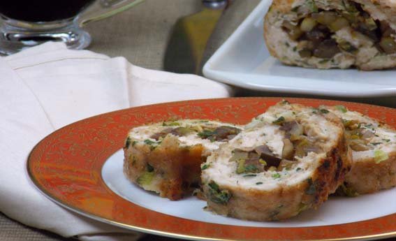 foto da receita Rocambole de frango com legumes