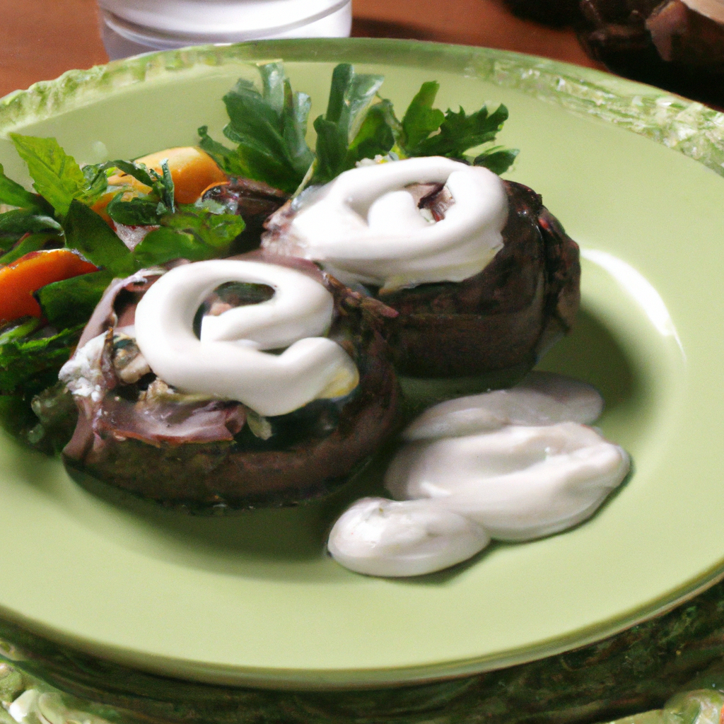 foto da receita Beirute light de rosbife,   shitake e creme de ricota