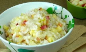 foto da receita Risoto de alho poró com maçã