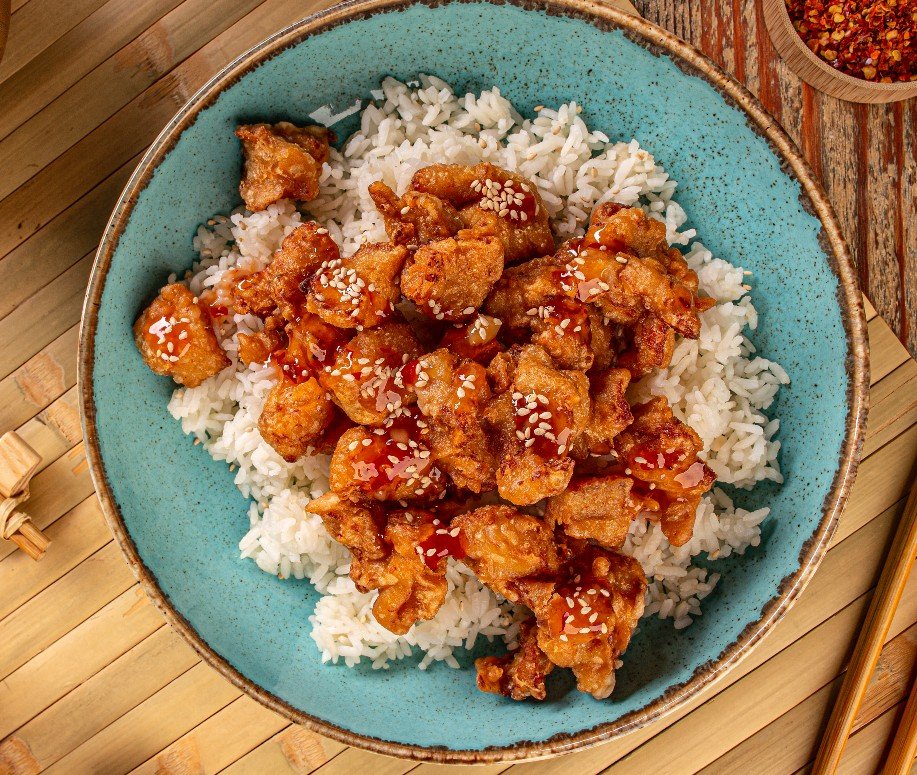 foto da receita Arroz com cubos de frango