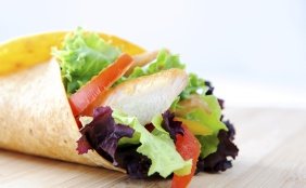 foto da receita Wrap de frango com cream cheese