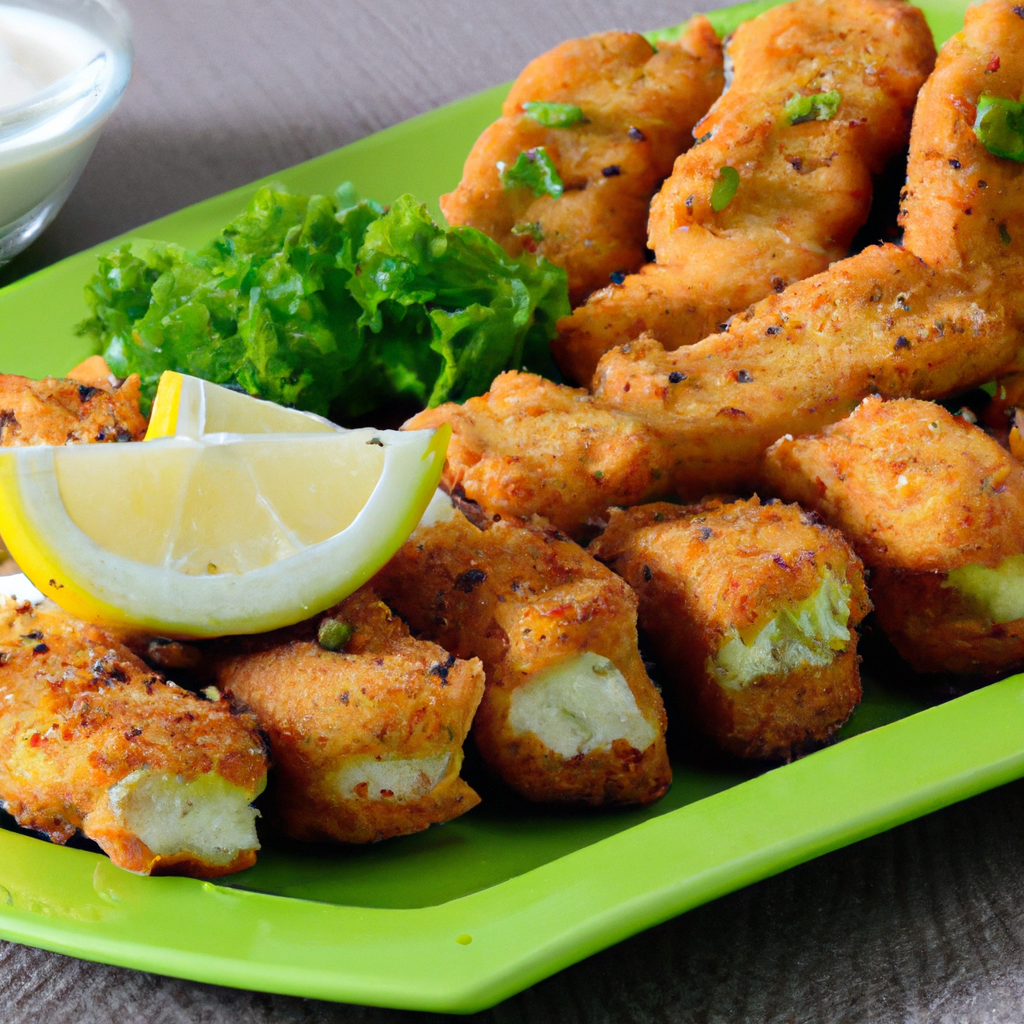 foto da receita Palitos de peixe com molho de alcaparras