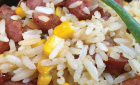 foto da receita Arroz rápido de calabresa