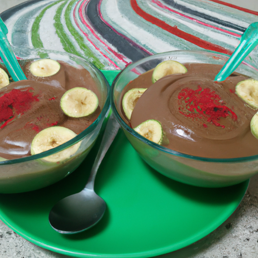 foto da receita Mousse de abacate,  banana e cacau