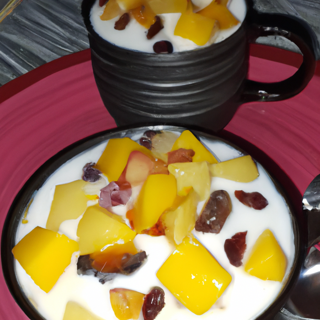 foto da receita Taça de frutas amarelas com mix de castanhas