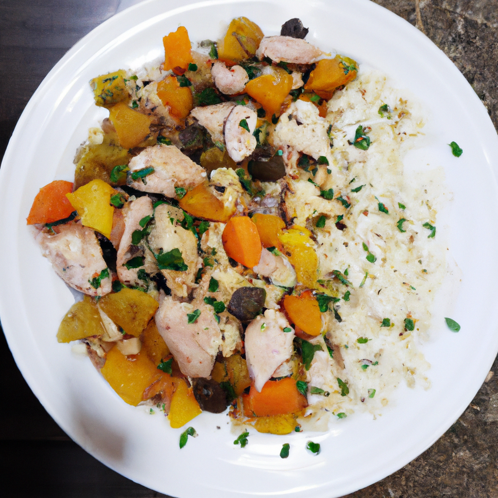 foto da receita Arroz com frango e pequi