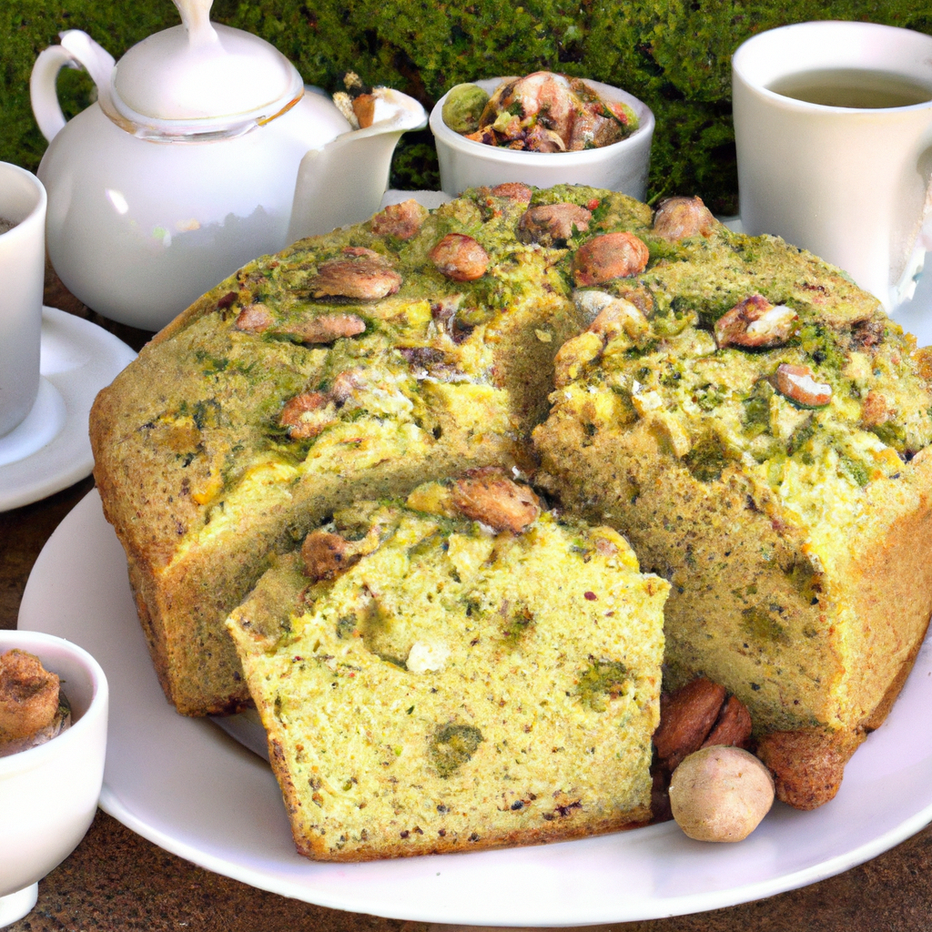 foto da receita Bolo de chá verde e castanhas