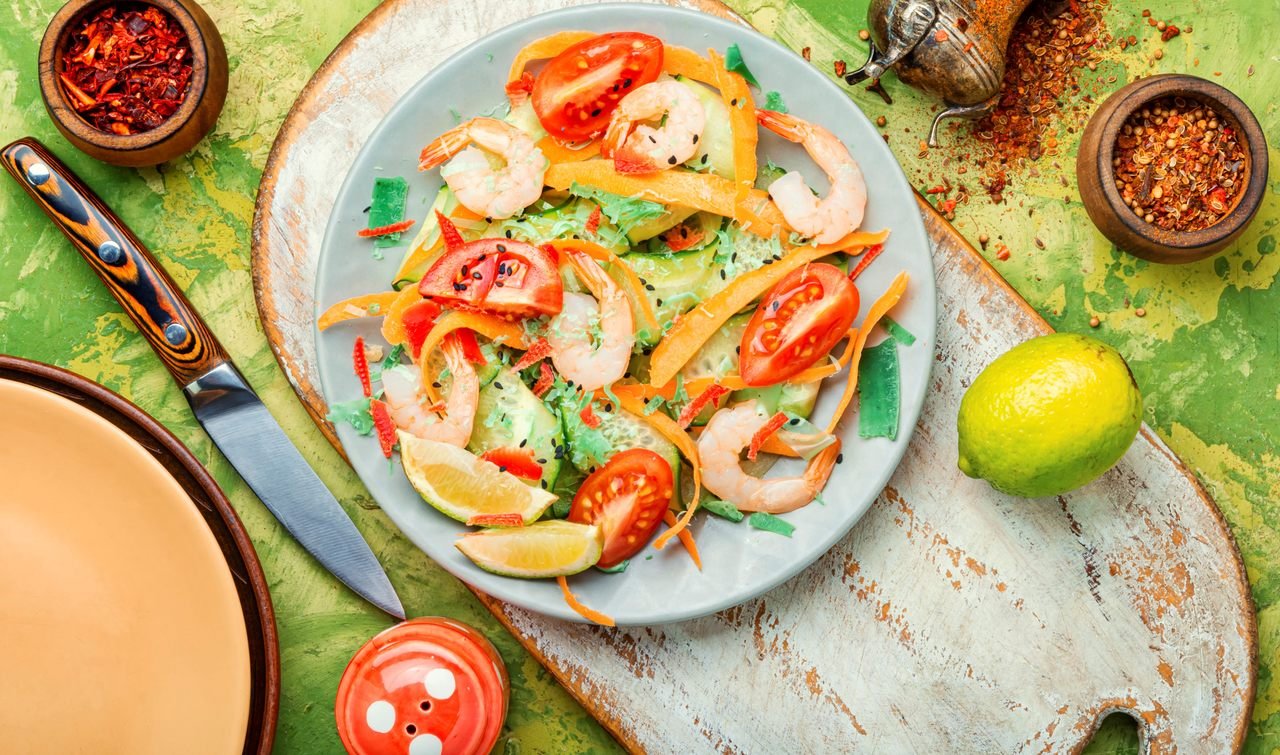 foto da receita Camarões salteado com vegetais