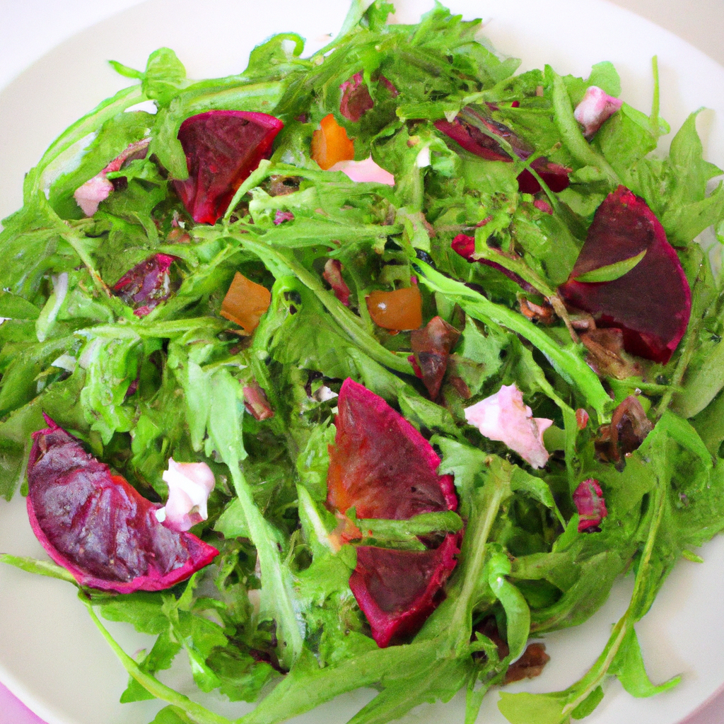 foto da receita Salada de rúcula,   laranja e beterraba