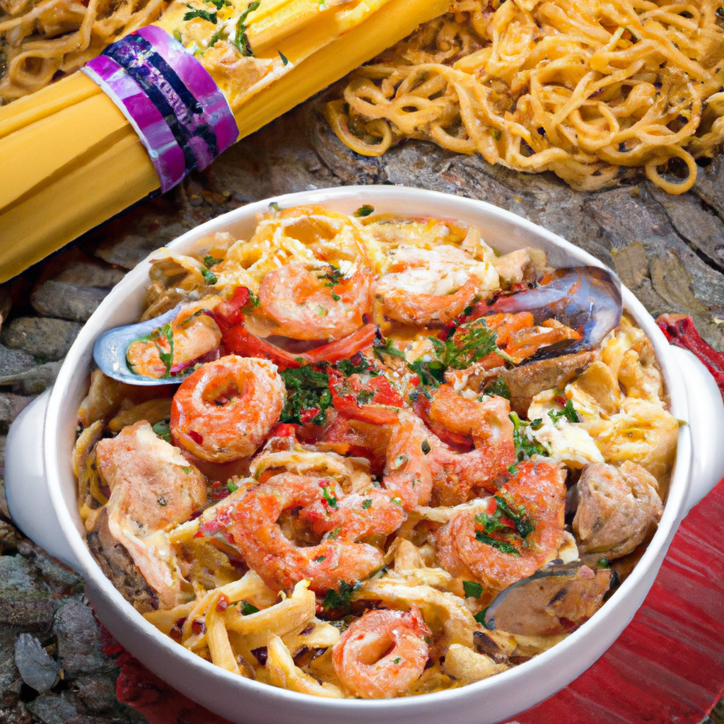 foto da receita Macarrão de frutos do mar