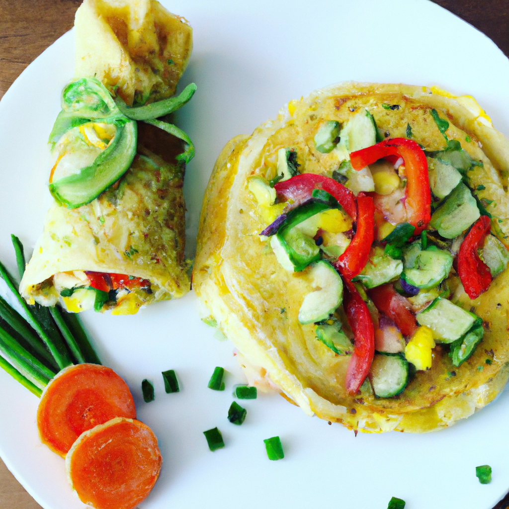 foto da receita Trouxinha de panqueca com legumes