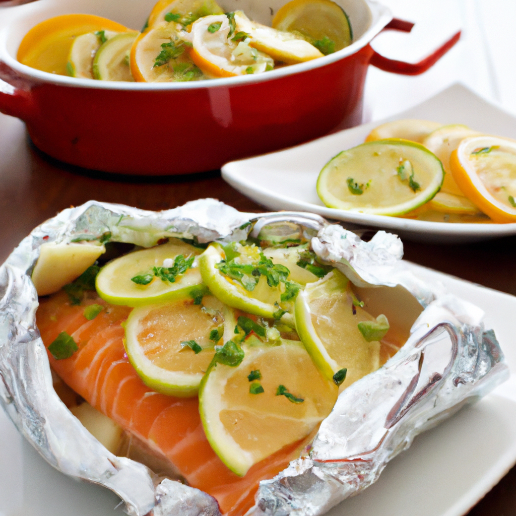 foto da receita Papillote de salmão com legumes