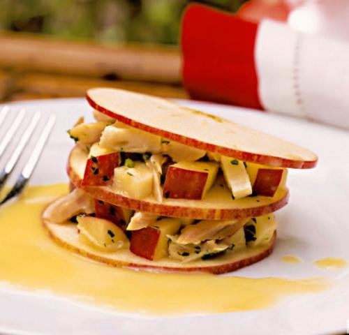 foto da receita Salada de frango defumado e maçã