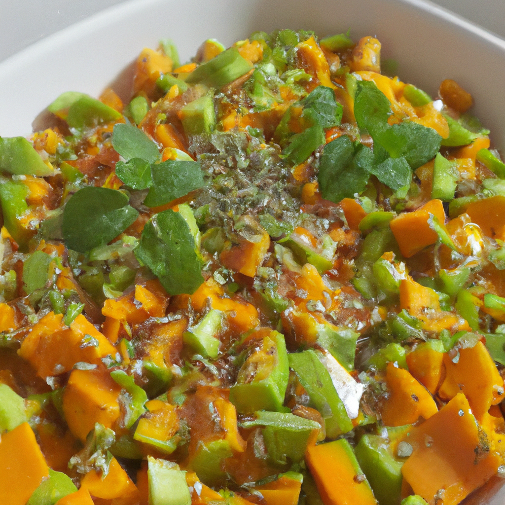 foto da receita Salada de mamão verde