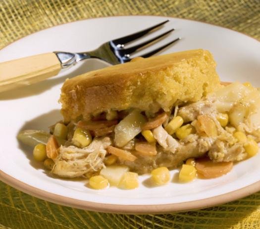 foto da receita Torta de frango com massa de fubá