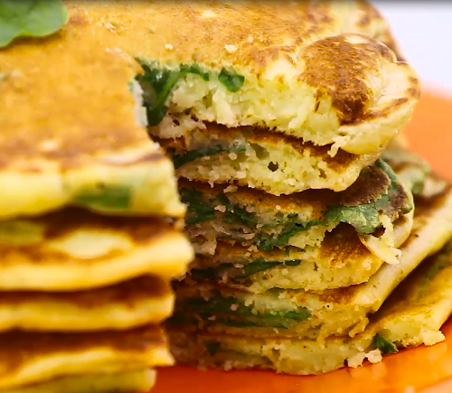 foto da receita Panqueca de agrião