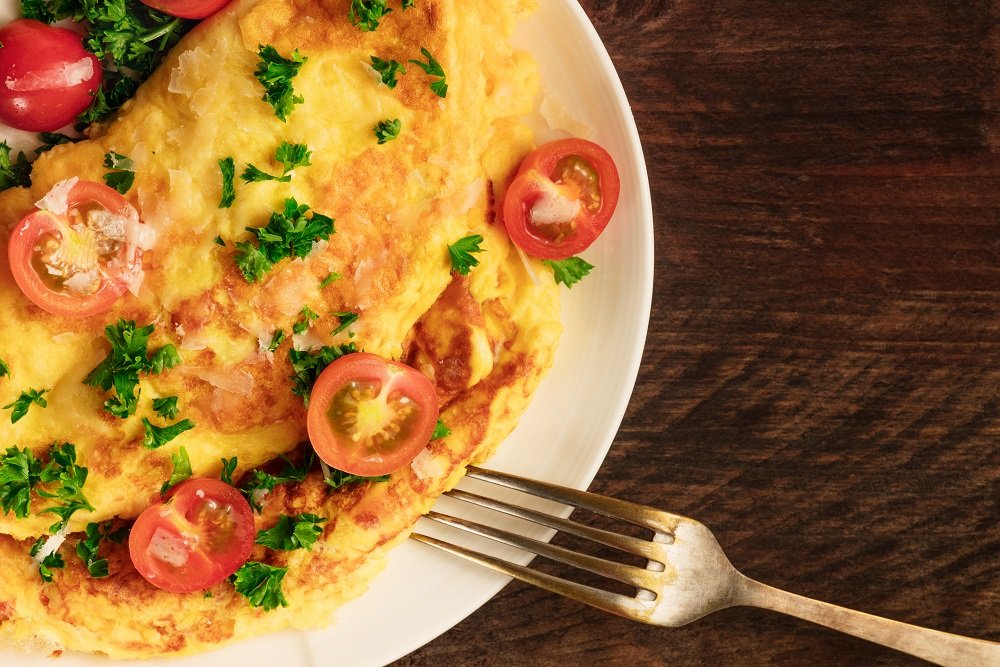 foto da receita Omelete de forno de queijo e tomate