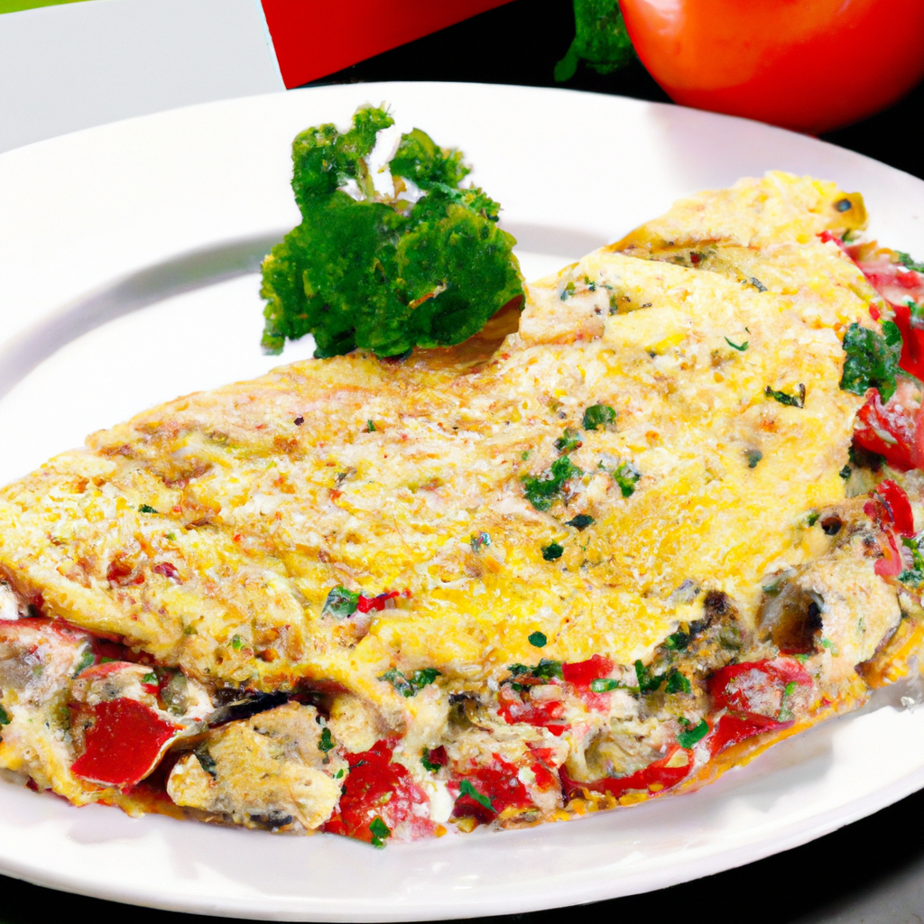 foto da receita Omelete de forno proteico sem fritura