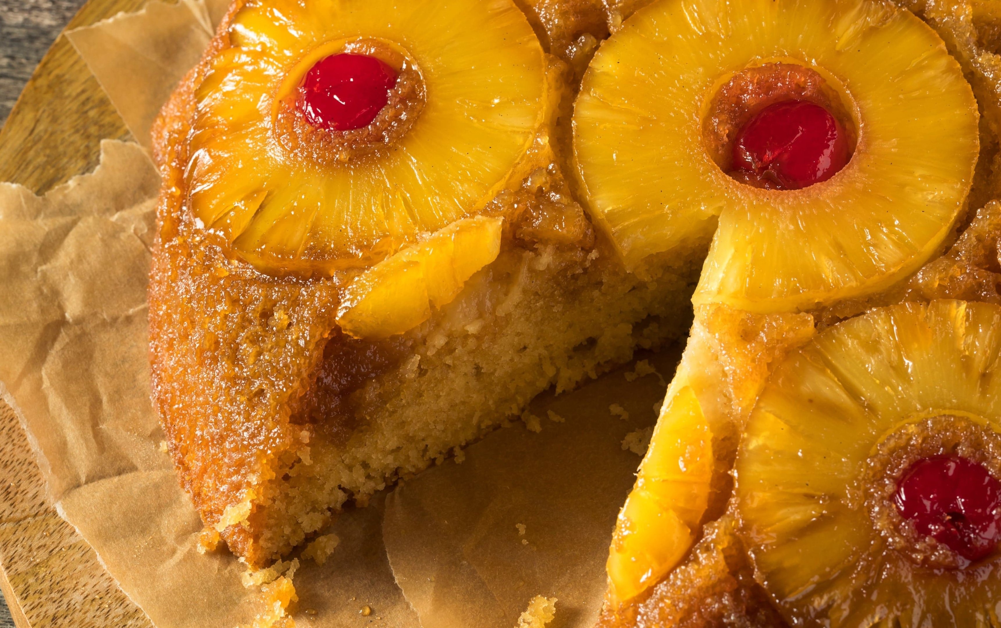 foto da receita Bolo de abacaxi integral