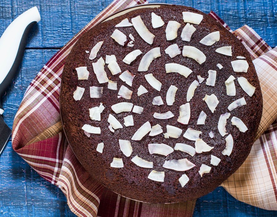 foto da receita Bolo de chocolate com coco low carb