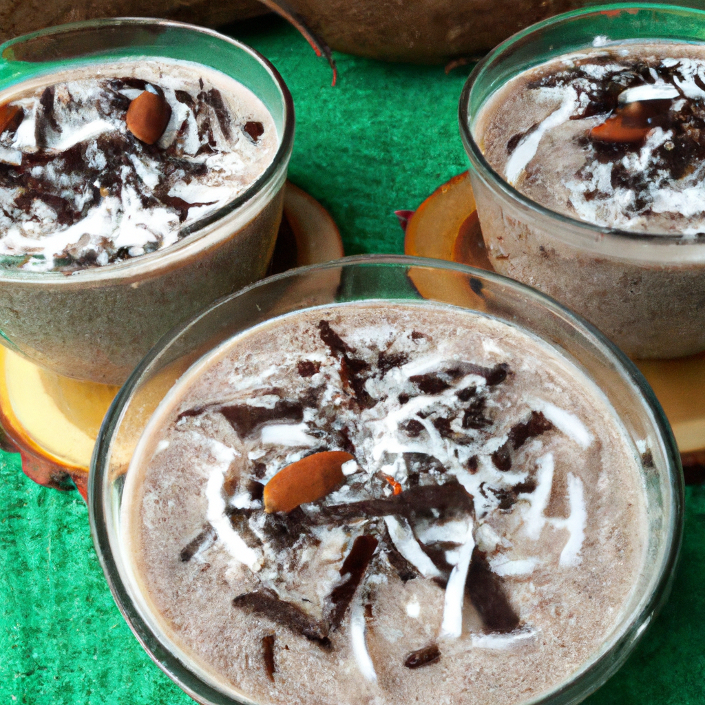 foto da receita Leite de coco com amêndoas e nibs de cacau