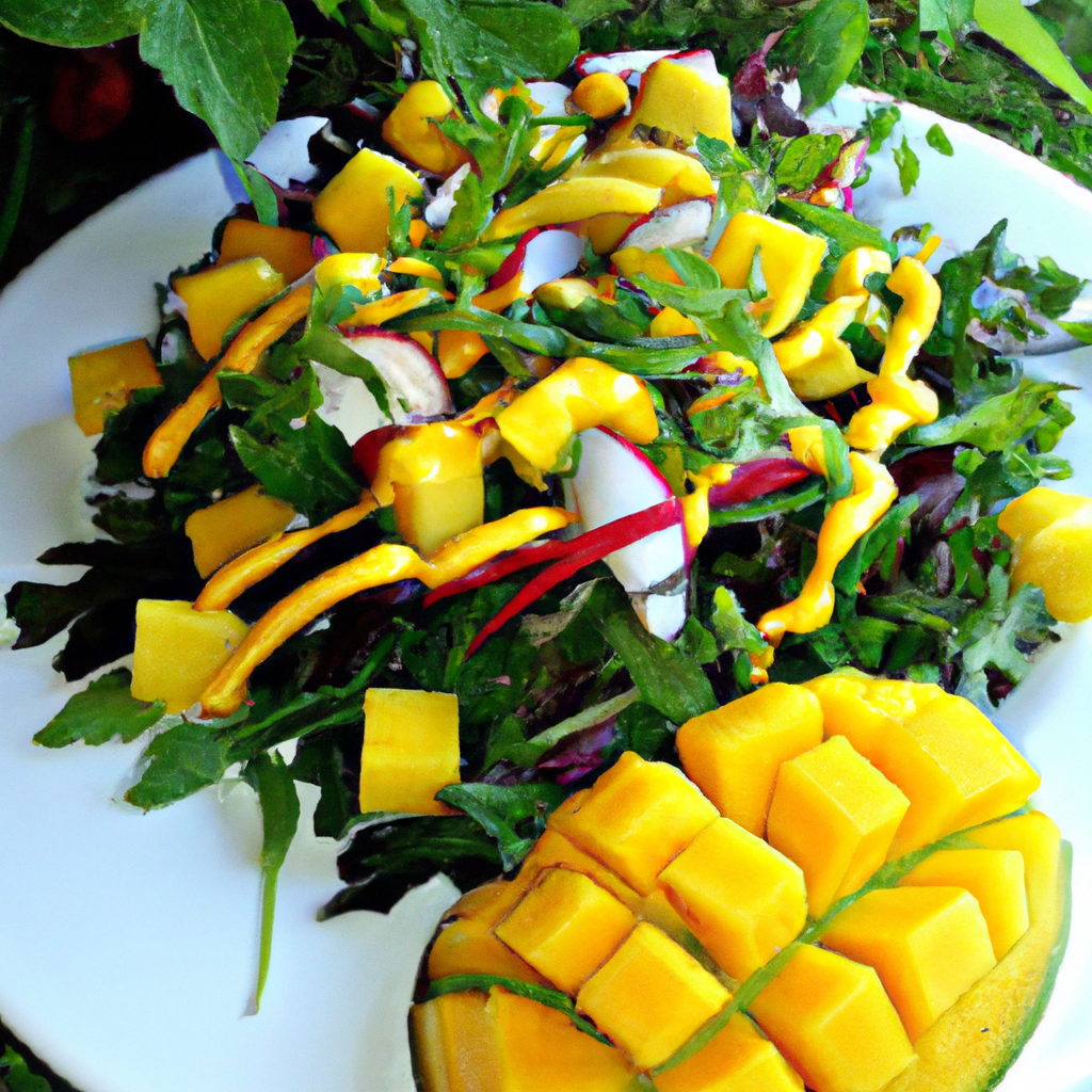 foto da receita Salada de manga e kani