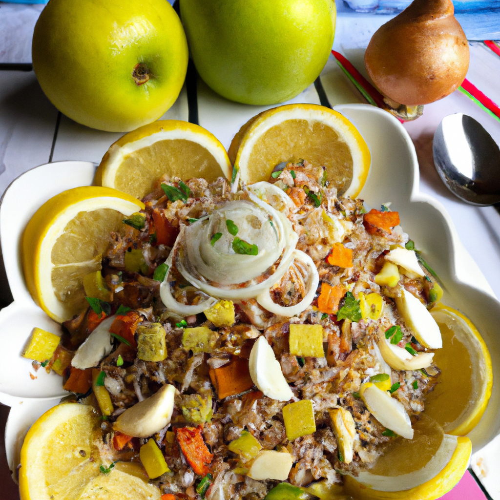 foto da receita Salada light de trigo com maçã e alho