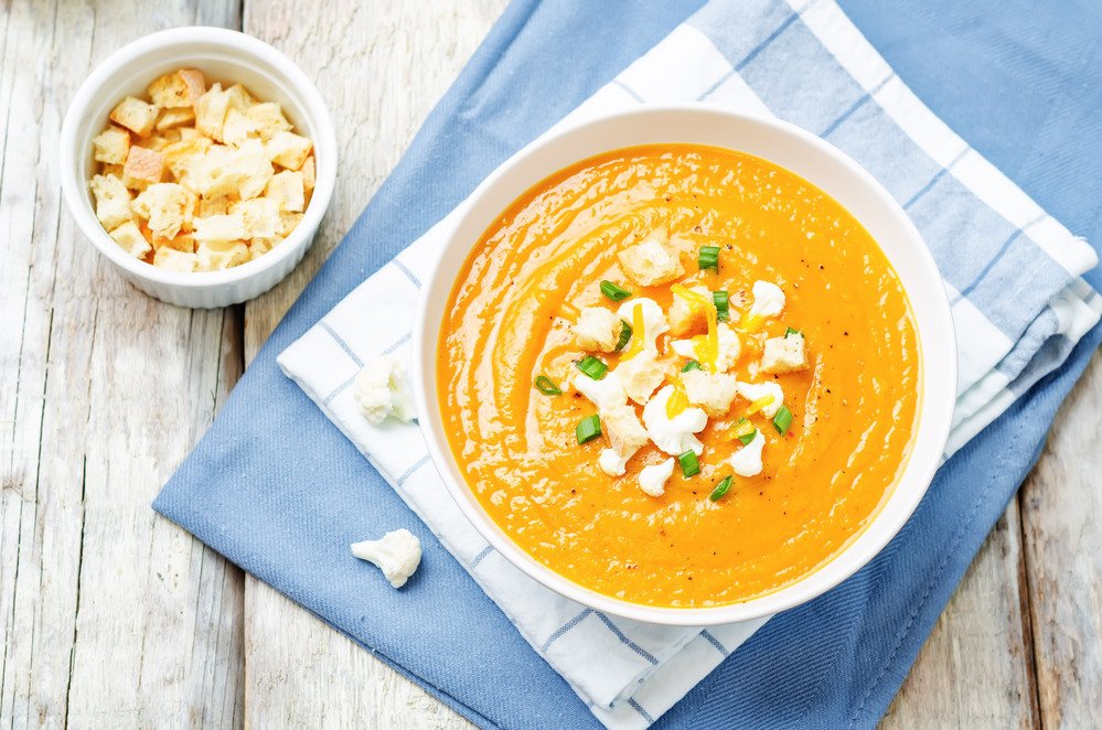 foto da receita Sopa detox de batata doce e lentilha