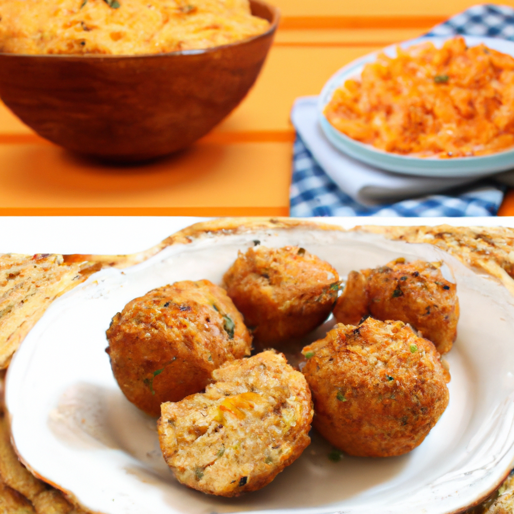 foto da receita Bolinho salgado proteico de frango com alho-poró