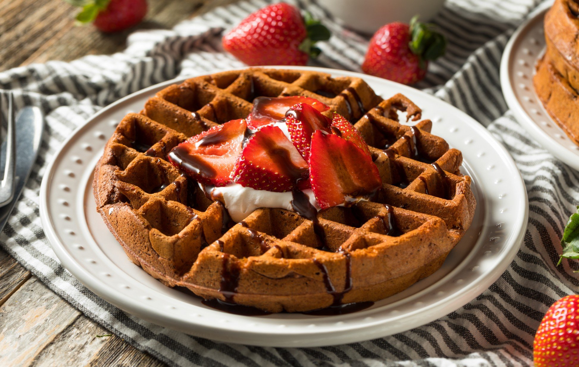 foto da receita Waffle Low Carb de chocolate