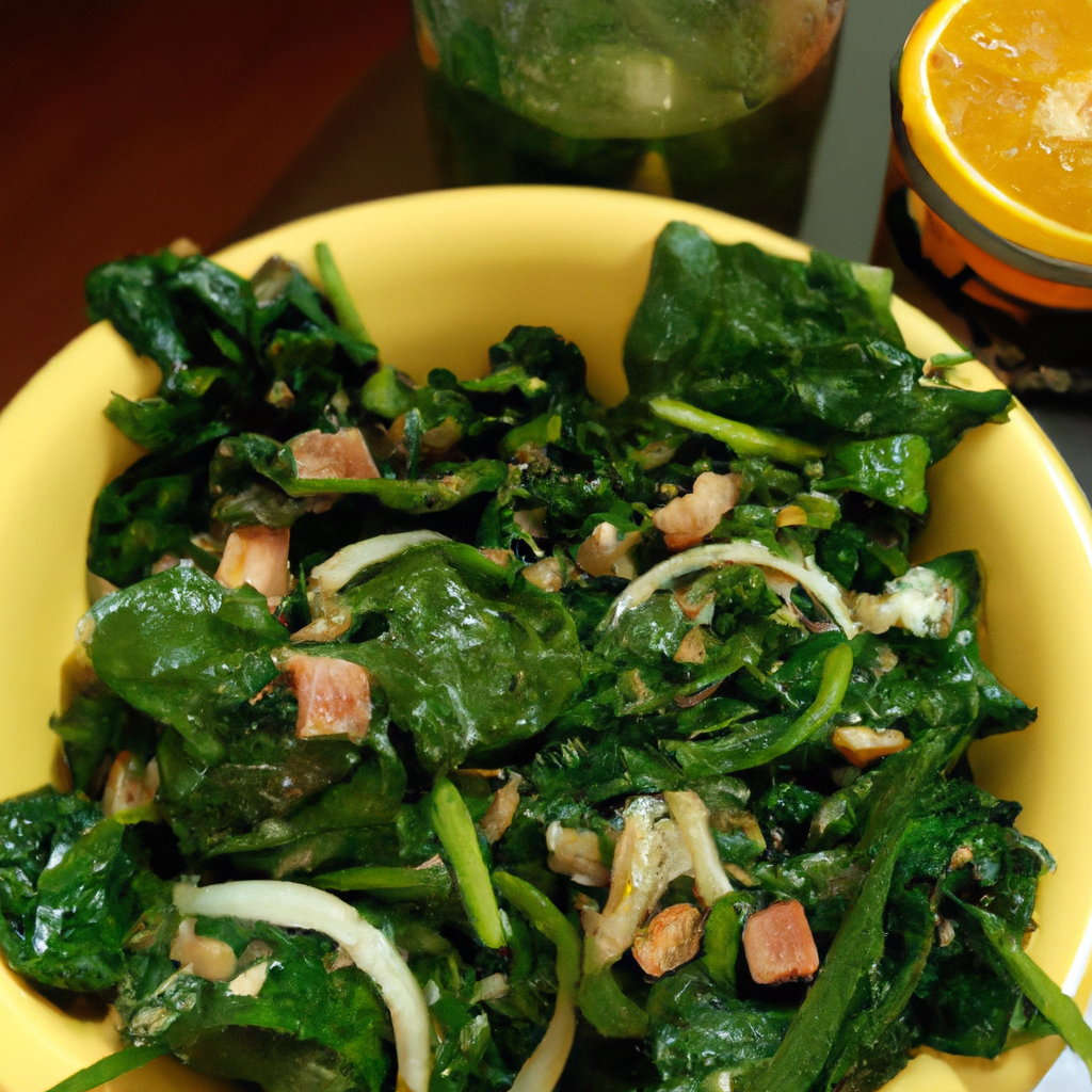 foto da receita Salada espinafre