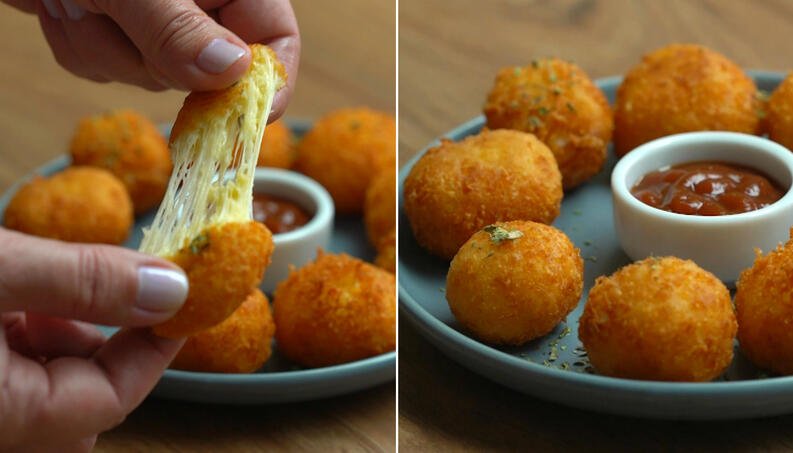 foto da receita Bolinhas de queijo low carb na airfryer