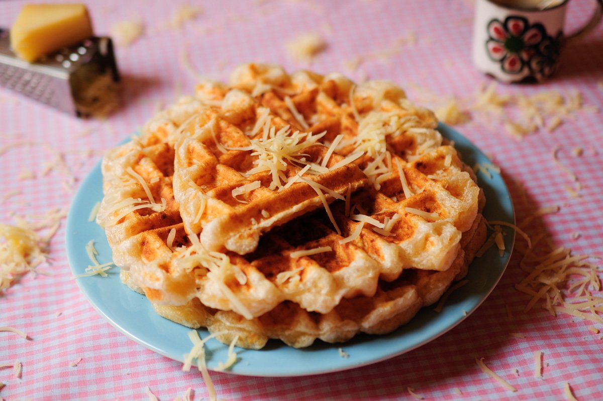 foto da receita Waffle de pão de queijo fit