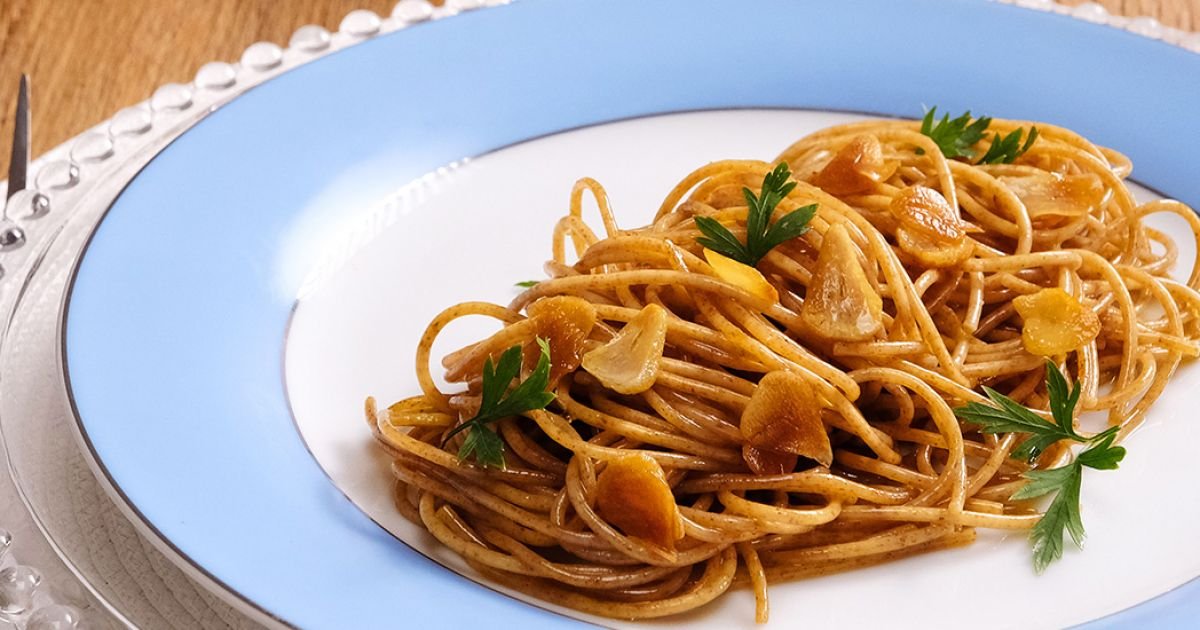 foto da receita Macarrão integral ao alho e óleo