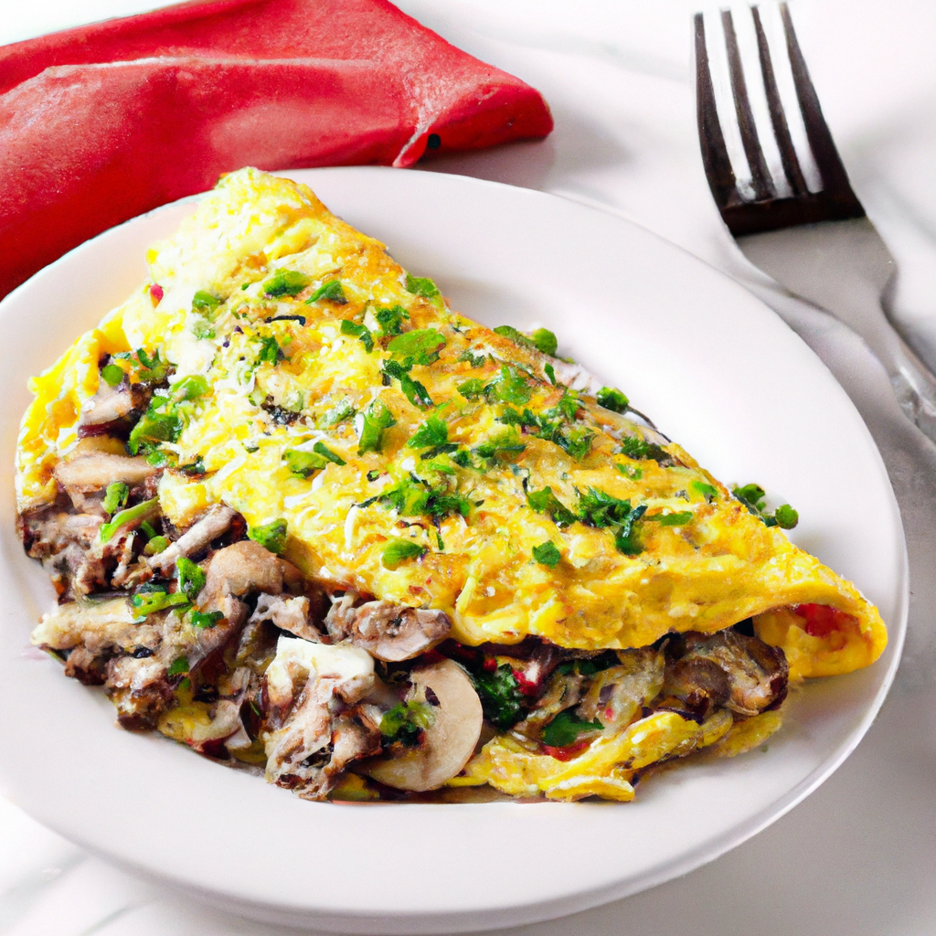 foto da receita Omelete recheado Da forte (queijo parmesão)