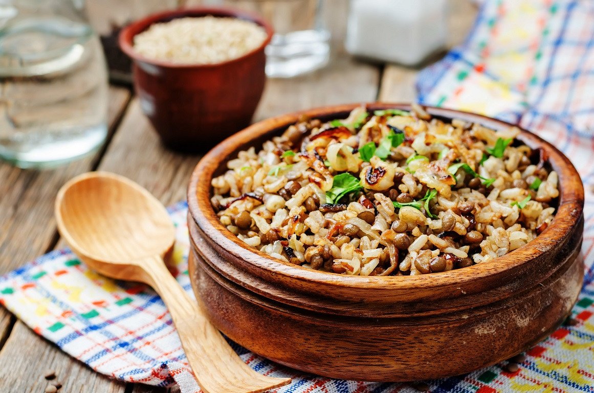 foto da receita Arroz de lentilha