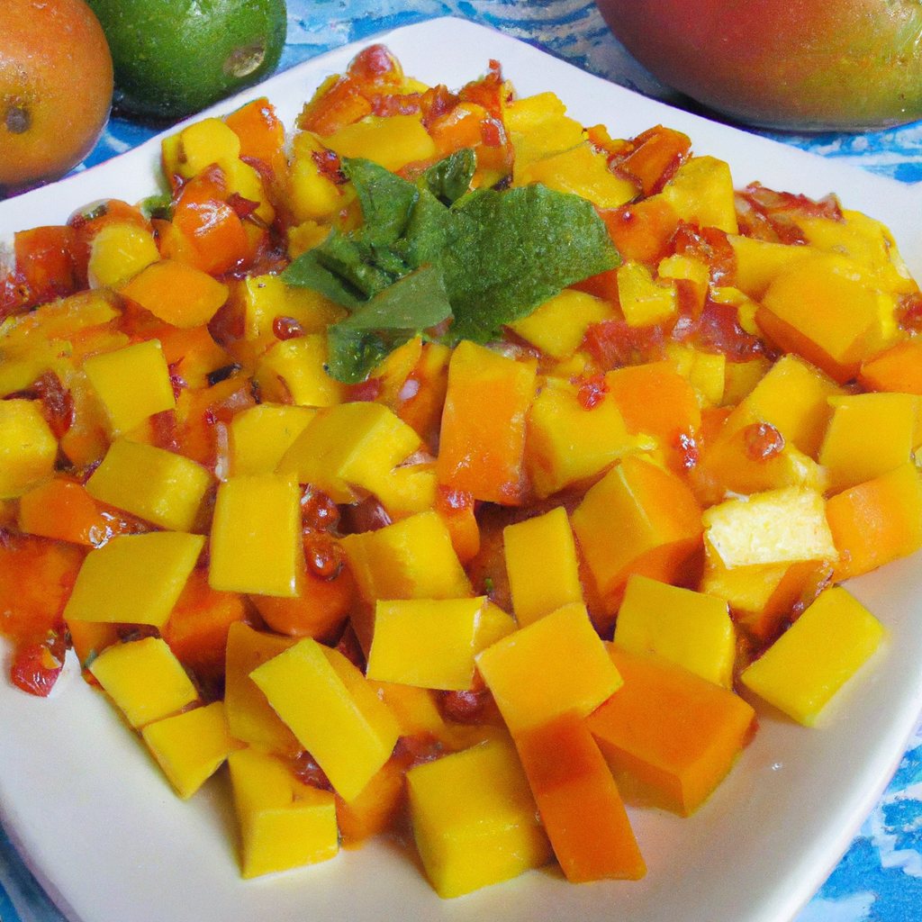 foto da receita Salada de agrião com manga