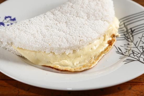 foto da receita Tapioca simples com queijo muçarela (2 fatias)