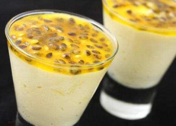 foto da receita Creme proteico de banana e maracujá