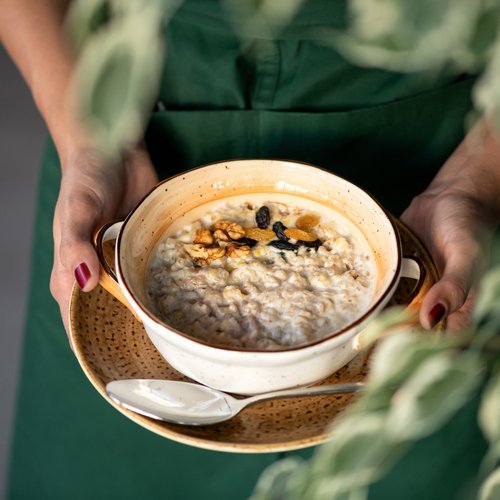 foto da receita Mingau de aveia com leite vegetal