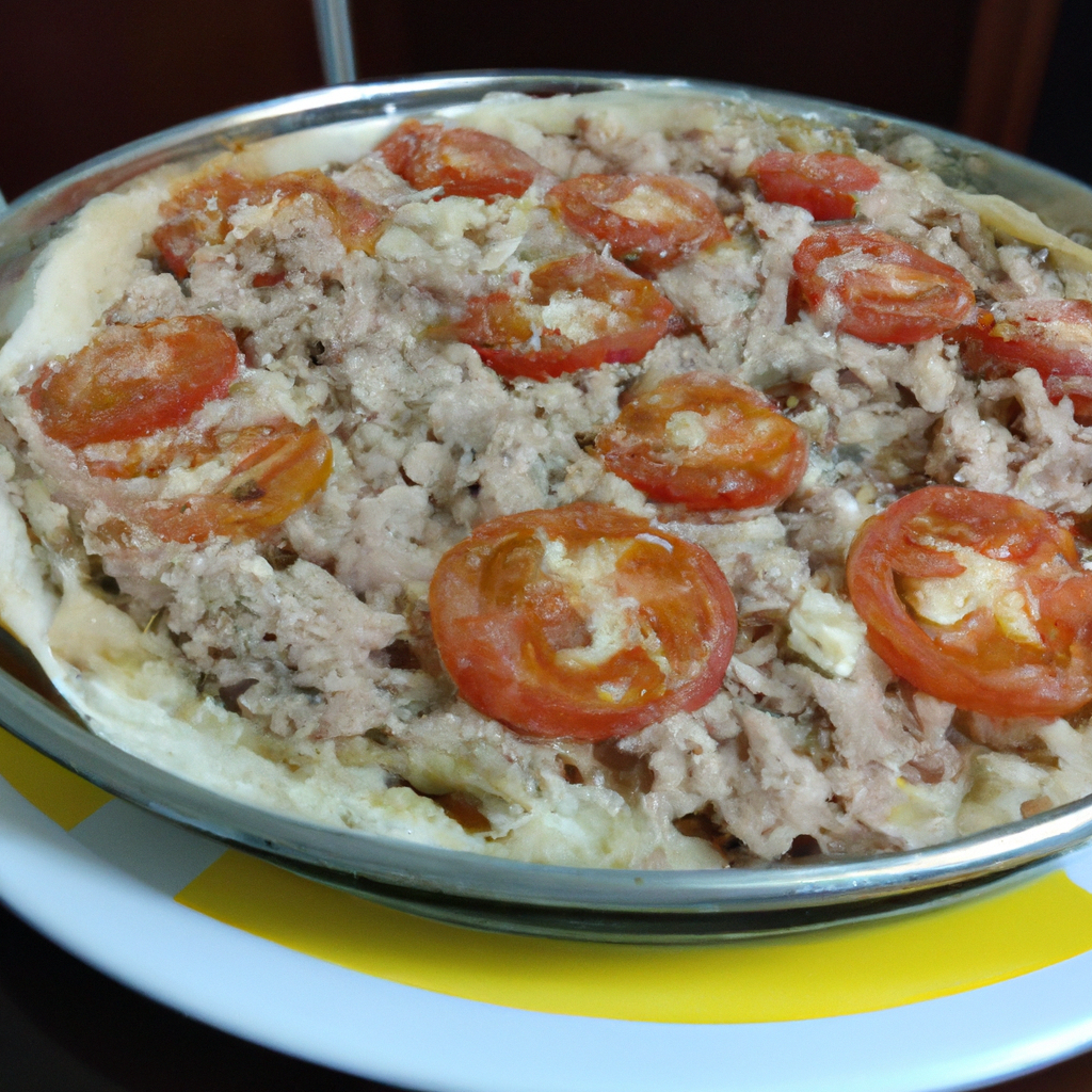 foto da receita Pizza de atum com palmito e mussarela