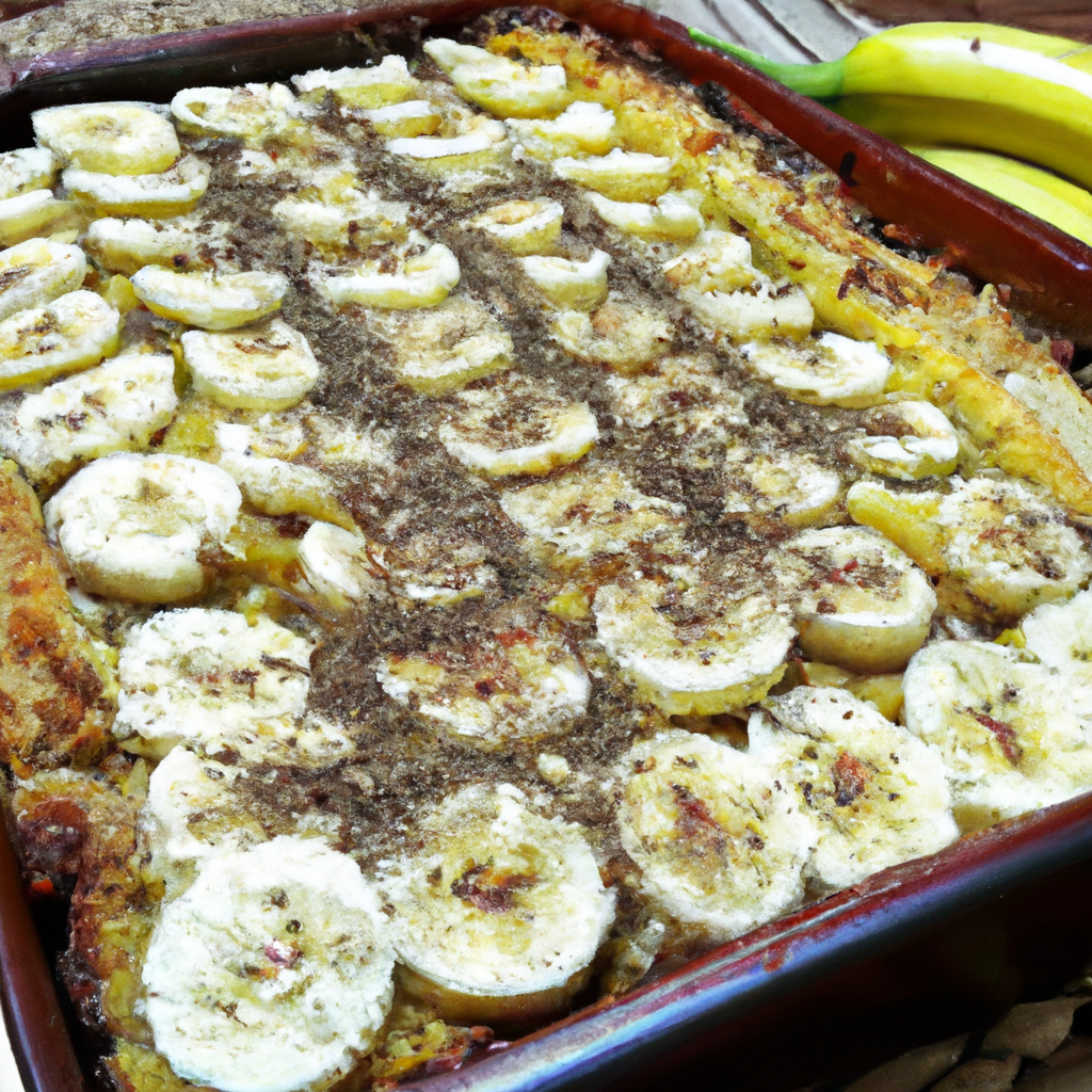 foto da receita Pastel de forno integral de banana com queijo branco